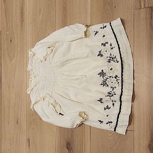 Zara cream embroidered dress, 4-5y